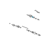 OEM Acura Integra Bearing, Half Shaft (NTN) Diagram - 91057-SR3-008