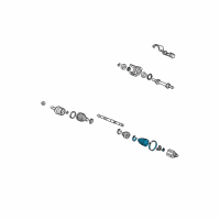 OEM 2006 Honda Civic Boot Set, Outboard Diagram - 44018-SVB-A02