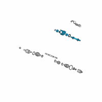 OEM 2009 Honda Civic Shaft Assembly, Half Diagram - 44500-SVB-A00