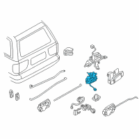 OEM 1997 Nissan Pathfinder Back Door Lock Assembly Diagram - 90502-1W301