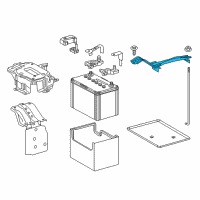 OEM 2019 Lexus RX350 Clamp Sub-Assy, Battery Diagram - 74404-0E070