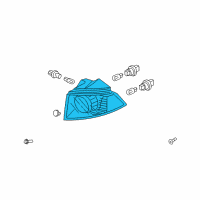 OEM 2007 Acura RDX Lamp Unit, Passenger Side Tail Diagram - 33501-STK-A01