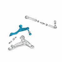 OEM 1993 Acura NSX Arm Assembly, Right Rear (Upper) Diagram - 52390-SL0-901