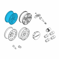 OEM 2012 Ford Edge Wheel, Alloy Diagram - BT4Z-1007-F