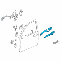 OEM Hyundai Entourage Exterior Driver Side Front Door Handle Diagram - 82650-4D010