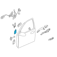 OEM Hyundai Entourage Hinge Assembly-Door Upper, LH Diagram - 79310-17000