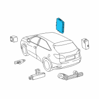 OEM 2019 Lexus RX350 Smart Key Computer Assembly Diagram - 89990-0E130