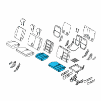 OEM 2009 Ford Taurus X Seat Cushion Pad Diagram - 5F9Z-7463841-BA