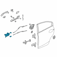 OEM 2017 Honda Civic Handle Assembly, Passenger Side Inside (Dark Steel) Diagram - 72120-TBA-A01ZB