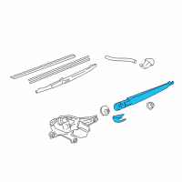 OEM Lexus LX570 Rear Wiper Arm Diagram - 85241-60140