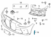 OEM 2021 BMW M4 SIDE MARKER REFLECTOR LEFT Diagram - 63-14-8-077-223