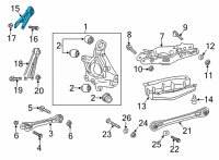 OEM Cadillac Trailing Arm Diagram - 84826362