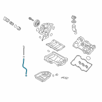 OEM Kia K900 Oil Level Gauge Guide Diagram - 266123C505