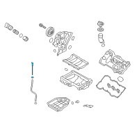 OEM Kia Oil Level Gauge Rod Assembly Diagram - 266113C505