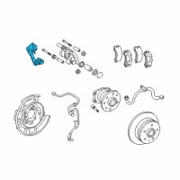 OEM 2007 Toyota Avalon Caliper Support Diagram - 47721-06090