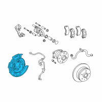 OEM Toyota Avalon Dust Shield Diagram - 46504-06040