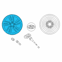 OEM 2019 Hyundai Elantra Aluminium Wheel Assembly Diagram - 52910-F2DA0