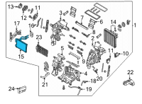 OEM 2021 Hyundai Elantra Core & Seal Assembly-Heater Diagram - 97138-AA000