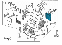 OEM 2021 Hyundai Elantra Evaporator Assembly Diagram - 97139-AA000