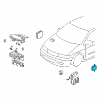 OEM 2001 Honda Odyssey Control Unit, Slide Door Open Stopper Diagram - 72670-S0X-A01