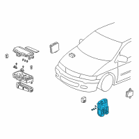 OEM 2003 Honda Odyssey Box Assembly, Driver Fuse Diagram - 38200-S0X-A02