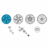 OEM Hyundai Santa Fe Aluminium Wheel Assembly Diagram - 52910-S2110