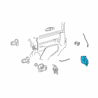 OEM 2001 Lincoln Town Car Latch Diagram - 9W1Z-5426413-A