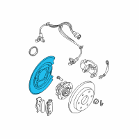 OEM Nissan Pathfinder Plate Assy-Back, Rear Brake LH Diagram - 44030-EA060