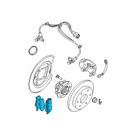 OEM 2008 Nissan Pathfinder Rear Brake Pads Kit Diagram - 44060-EA091