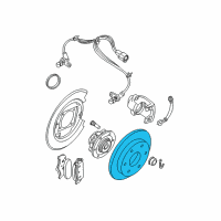 OEM 2006 Nissan Pathfinder Rotor-Disc Brake, Rear Diagram - 43206-EA000