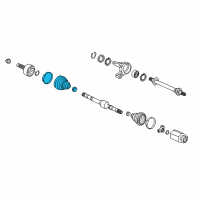 OEM Honda CR-V Boot Set, Outboard Diagram - 44018-SJM-020