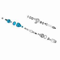 OEM Honda CR-V Set, Outboard Joint Diagram - 44014-T3V-A02