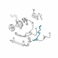 OEM 2006 Cadillac STS Hose Asm-P/S Fluid Cooler Outlet Diagram - 25896932