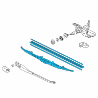 OEM 2001 Honda Odyssey Blade, Rear Windshield Wiper (425Mm) Diagram - 76730-S0X-A01