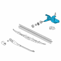 OEM Honda Odyssey Motor, Rear Windshield Wiper Diagram - 76710-S0X-A01