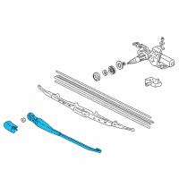 OEM 2001 Honda Odyssey Arm, Rear Wiper Diagram - 76722-S0X-A01