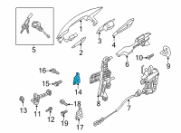 OEM 2022 Hyundai Ioniq Hinge Assembly-Front Door Upper, RH Diagram - 79320-1Y000