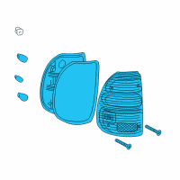 OEM 2001 Toyota Tacoma Tail Lamp Assembly Diagram - 81550-04060