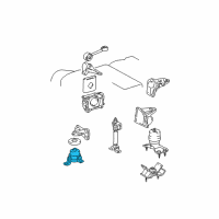 OEM 2002 Lexus RX300 Insulator, Engine Mounting, Front Diagram - 12361-20060