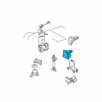 OEM Lexus RX300 Bracket, Engine Mounting, Rear(For Transverse Engine) Diagram - 12321-20060