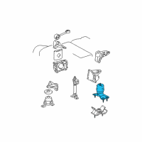 OEM 2002 Lexus RX300 INSULATOR, Engine Mounting Diagram - 12371-20060