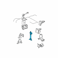 OEM 1999 Lexus ES300 Absorber Sub-Assy, Engine Mounting Diagram - 12307-20021