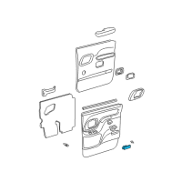 OEM 1995 GMC C1500 Lamp Asm-Front Side Door Courtesy *Light Gray Diagram - 15707535
