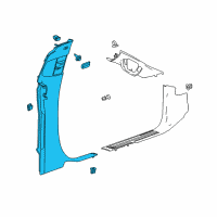 OEM 2016 GMC Sierra 3500 HD Lock Pillar Trim Diagram - 23375938