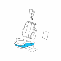 OEM 2001 Jeep Grand Cherokee Seat Cushion Pad Diagram - TU181AZAA