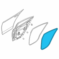 OEM Hyundai Weatherstrip-Rear Door Body Side LH Diagram - 83110-F2000-4X