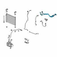 OEM 2018 Acura RLX Pipe Assembly, Air Conditioner Diagram - 80320-TY3-H01