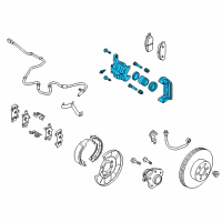 OEM Nissan Rogue CALIPER Assembly Front LH Diagram - 44011-4CA0B