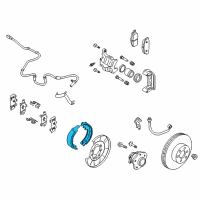 OEM 2016 Nissan Rogue Shoe Set Parking Brake Diagram - D4060-4BA1A