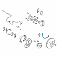 OEM 2016 Nissan Rogue Hose Assy-Brake, Rear Diagram - 46210-4BA0D